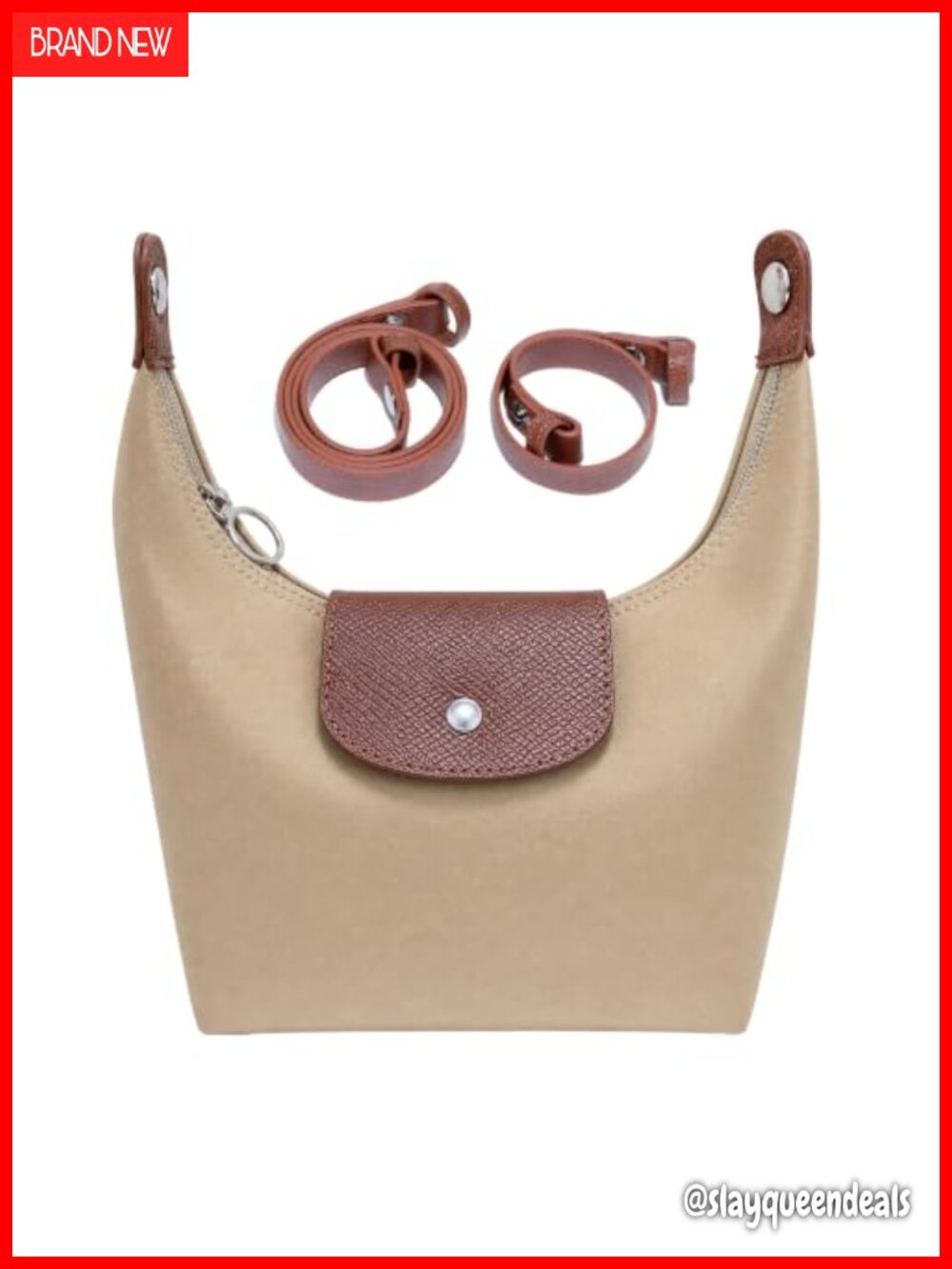 Small Nylon Crescent Crossbody Bag Convertible Purse
